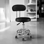 Set 2 scaune ergonomice fara manere, inaltime reglabila, baza cromata, polipropilena