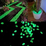 Pietricele fosforescente verzi pentru decor glow, granulatie 15-25 mm, 200 g