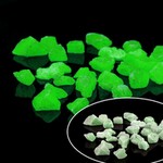 Pietricele fosforescente verzi pentru decor glow, granulatie 15-25 mm, 200 g