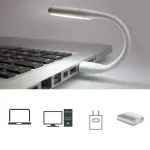 Mini lampa led portabila, 1.2w, brat flexibil, alimentare usb, alba, 16 cm