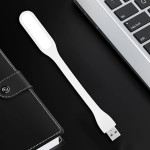 Mini lampa led portabila, 1.2w, brat flexibil, alimentare usb, alba, 16 cm