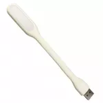 Mini lampa led portabila, 1.2w, brat flexibil, alimentare usb, alba, 16 cm