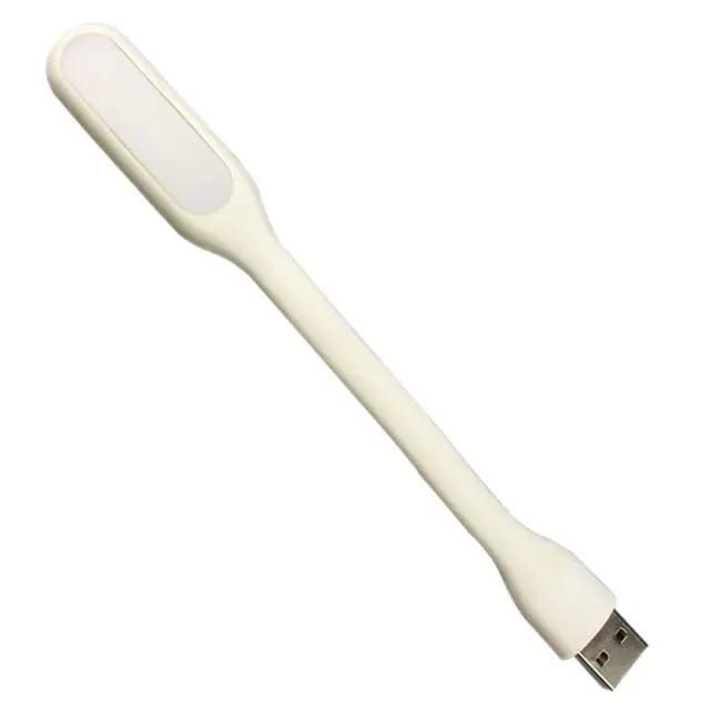 Mini lampa led portabila, 1.2w, brat flexibil, alimentare usb, alba, 16 cm