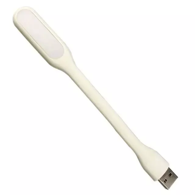 Mini lampa led portabila, 1.2w, brat flexibil, alimentare usb, alba, 16 cm