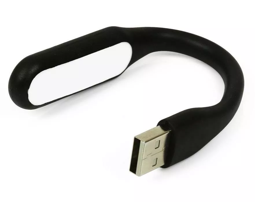 Mini lampa led flexibila, 1.2w, alimentare usb, portabila, neagra, 16 cm