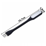 Mini lampa led flexibila, 1.2w, alimentare usb, portabila, neagra, 16 cm