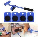 Set pentru ridicat si transportat mobila, 4 role, maneta maner antiaderent, max 150 kg