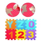 Covor spuma eva tip puzzle cu cifre si litere 3 mp, 36 piese, 29x29 cm, grosime 0.9 cm