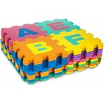 Covor spuma eva tip puzzle cu cifre si litere 3 mp, 36 piese, 29x29 cm, grosime 0.9 cm