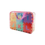 Covor spuma eva tip puzzle cu cifre si litere 3 mp, 36 piese, 29x29 cm, grosime 0.9 cm