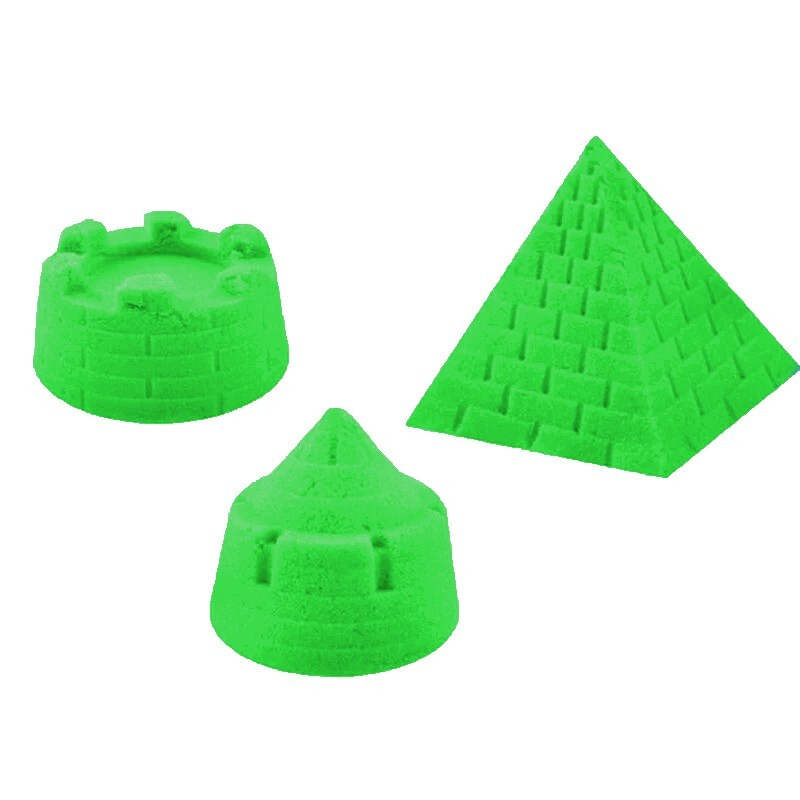 Nisip kinetic, usor de modelat, pachet 1 kg culoare verde