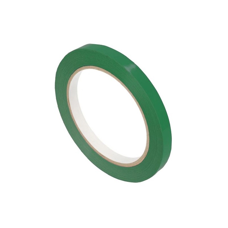 Banda adeziva pentru sigilat pungi, rola 12 mm x 66 m, diverse culori culoare verde