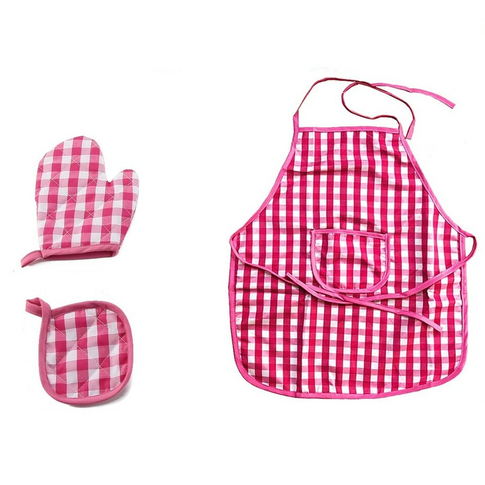 Set chef copii, sort si ustensile pentru gatit, 8 piese