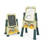 Tabla magnetica si de scris cu 2 fete, 40x50 cm, inaltime reglabila 83-110 cm, 30 accesorii incluse