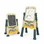 Tabla magnetica si de scris cu 2 fete, 40x50 cm, inaltime reglabila 83-110 cm, 30 accesorii incluse