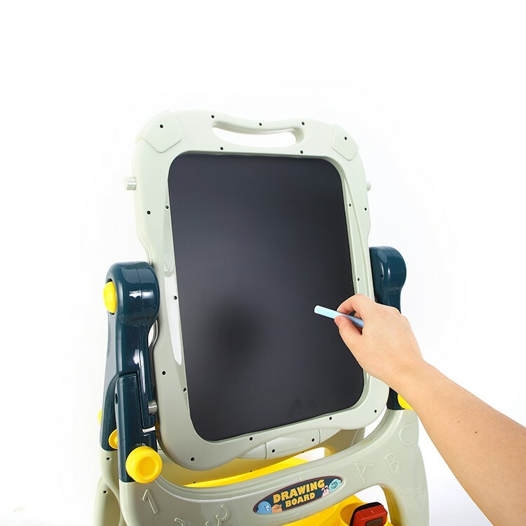 Tabla magnetica si de scris cu 2 fete, 40x50 cm, inaltime reglabila 83-110 cm, 30 accesorii incluse