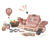 Casa de marcat jucarie, 32x16x15 cm, microfon, scaner, recunoastere voce, calculator, cos produse
