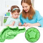 Nisip kinetic, usor de modelat, pachet 1 kg culoare verde