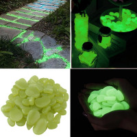 Pietricele fosforescente decorative glow verde deschis, decor exterior si interior pachet 100 grame