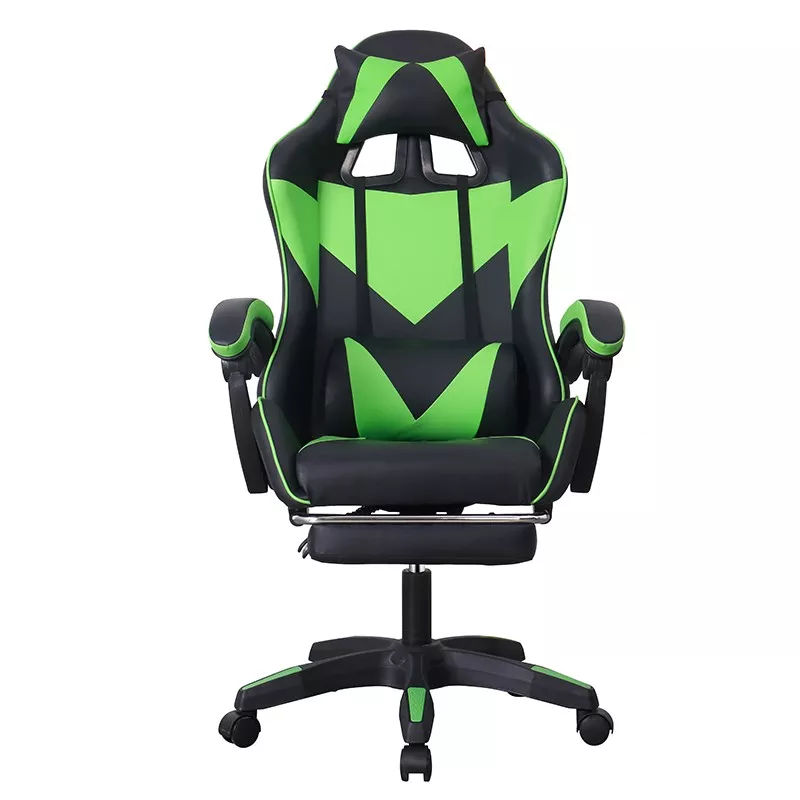 Scaun ergonomic gaming, spatar rabatabil, suport lombar, suport retractabil picioare, tetiera, inaltime reglabila 122-130 cm