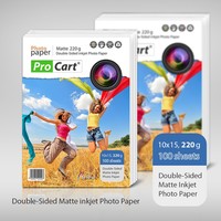 Hartie 10x15 foto dual side 220g cu suprafata mata, 100 coli