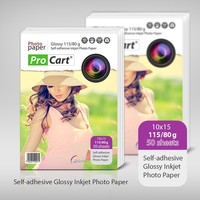 Hartie foto glossy autoadeziva 115/80g 10x15 cm