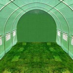 Sera solar tip tunel pentru gradina, 6x3x2 m, folie pe 140g/mp, filtru uv4, ferestre