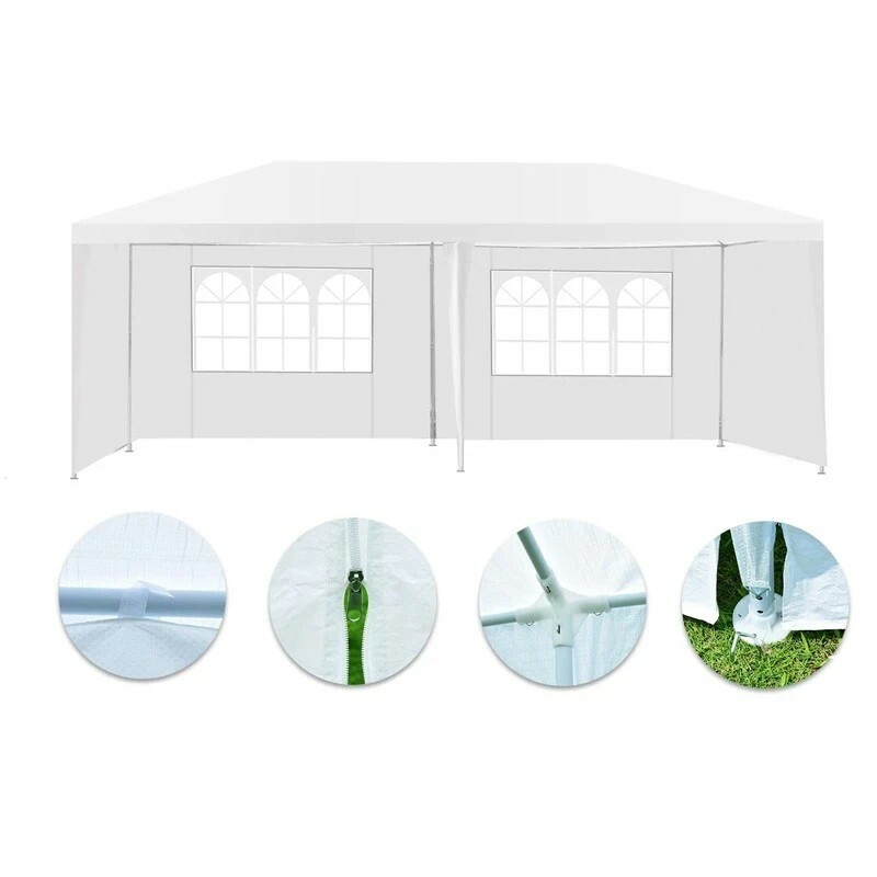 Cort gradina 3x6 m, cadru din otel, pavilion impermeabil, ferestre laterale
