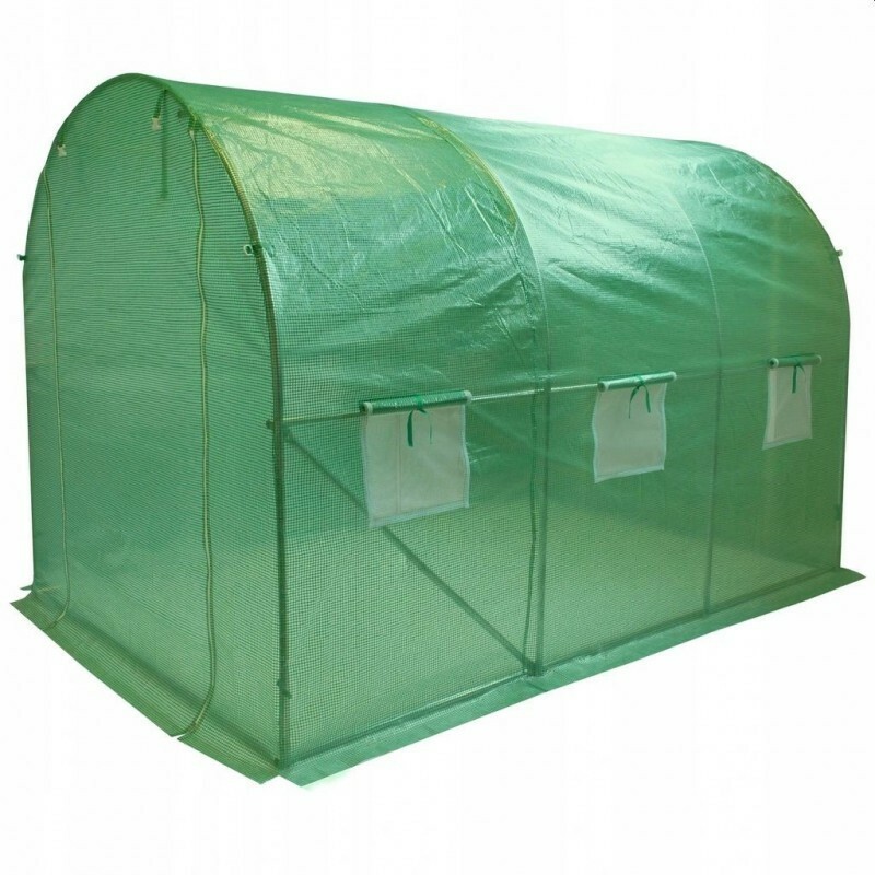 Sera tip tunel, 3.5x2x2 m, folie pe 140g/mp, cadru metalic, filtru uv4