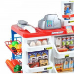 Set supermarket, 24 accesorii, lumini, efecte sonore, carucior cumparaturi, casa de marcat, 82x50x44 cm
