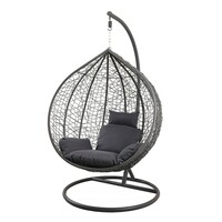 Fotoliu suspendat, leagan 92x64x109 cm, cadru otel, perne incluse