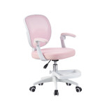 Scaun ergonomic de birou pentru copii, inaltime reglabila 78-90 cm, suport picioare, mesh roz