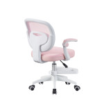 Scaun ergonomic de birou pentru copii, inaltime reglabila 78-90 cm, suport picioare, mesh roz