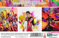 Pudra neon uv holi pachet 100 grame culoare galben uv