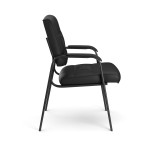 Scaun de conferinta, tapiterie piele ecologica si spuma, cotiere captusite, inaltime 91 cm