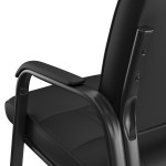 Scaun de conferinta, tapiterie piele ecologica si spuma, cotiere captusite, inaltime 91 cm