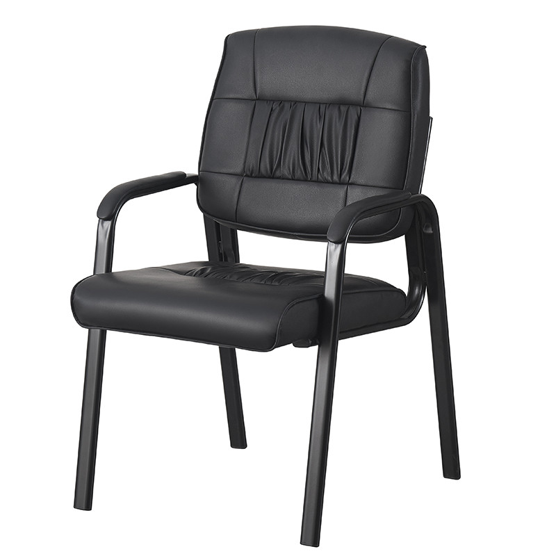 Scaun de conferinta, tapiterie piele ecologica si spuma, cotiere captusite, inaltime 91 cm