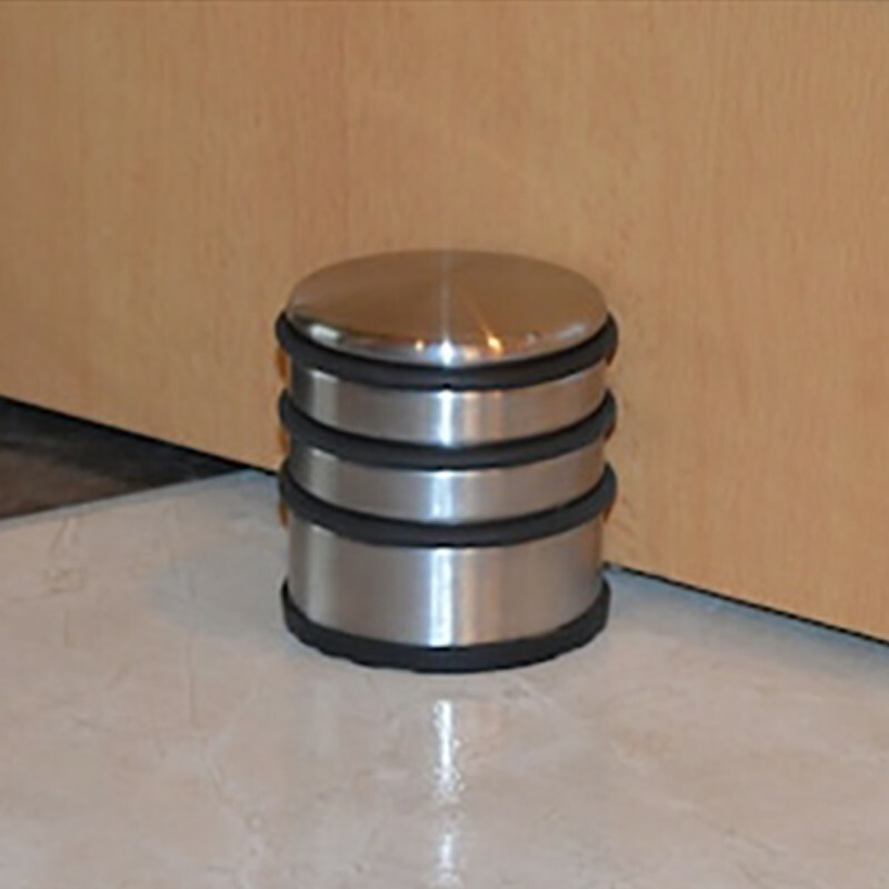 Opritor pentru usa, inaltime diametru 7 cm, otel masiv, insertii cauciuc, 1 kg