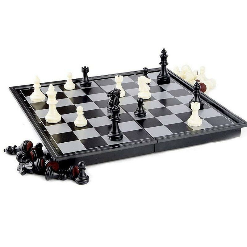 Joc sah magnetic, 32 piese, tabla de joc 32x32 cm