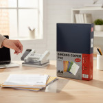 Coperti pvc transparente pentru indosariere, format a4, 150 microni, set 100 bucati