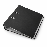 Biblioraft negru a4 cu bordura metalica – cotor 7.5 cm, rezistent pentru arhivare