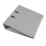 Biblioraft gri a4 cu bordura metalica – cotor 7.5 cm, rezistent pentru arhivare