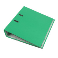 Biblioraft verde a4 cu bordura metalica – cotor 7.5 cm, capacitate 500 coli