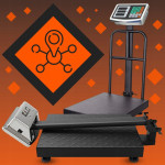 Cantar electronic comercial cu platforma 150 kg – precizie 50 g, lcd, functie tara si zero