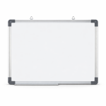 Tabla magnetica premium alba 90x120 cm, rama de aluminiu, fixare perete, suport markere