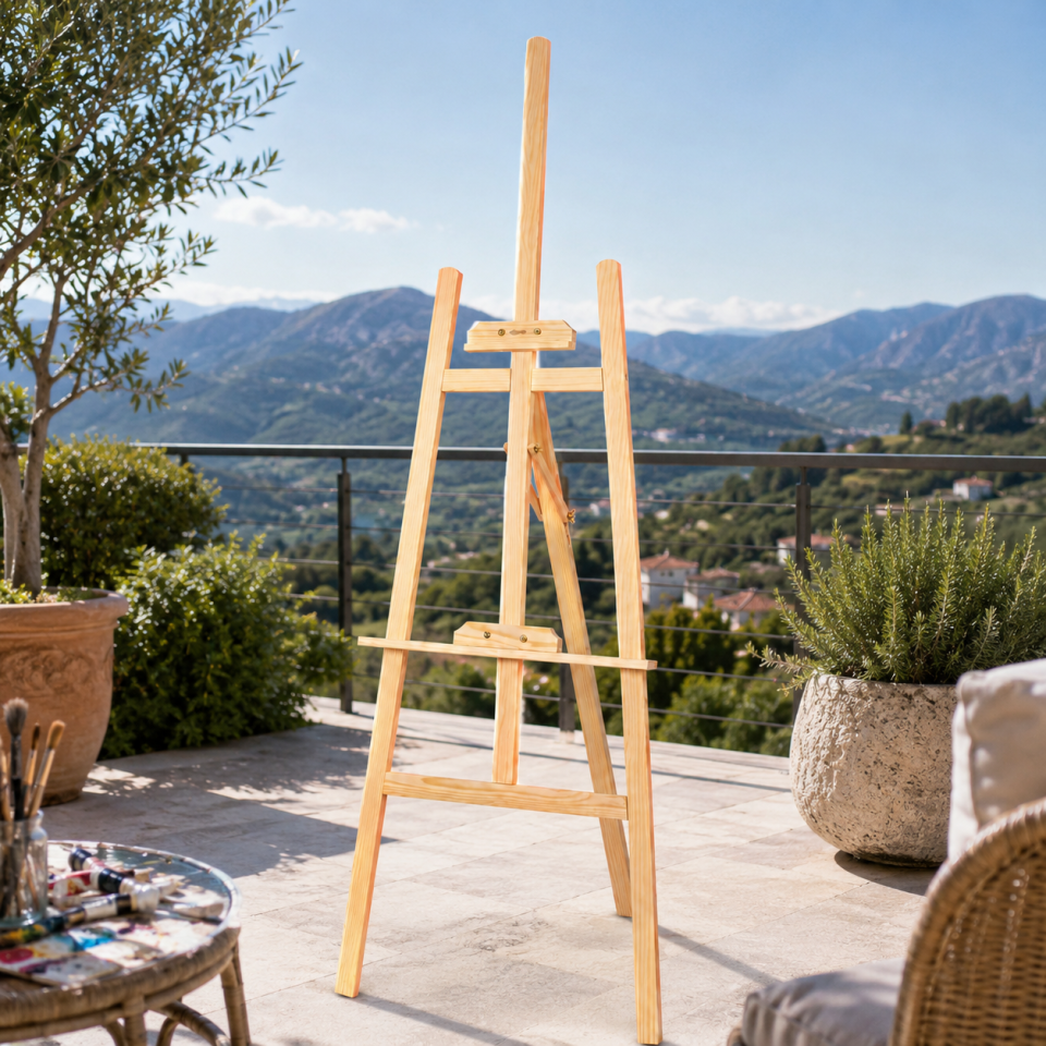 Sevalet din lemn pentru pictura 175x50, pliabil, inaltime ajustabilia maxim 175 cm