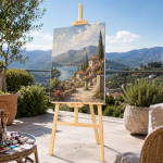 Sevalet din lemn pentru pictura 175x50, pliabil, inaltime ajustabilia maxim 175 cm