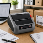 Mini imprimanta termica portabila, 75 mm, wireless, bluetooth, usb, 203 dpi, pentru business si curierat