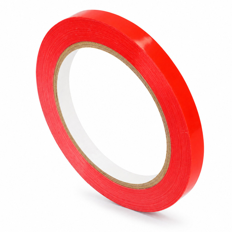 Banda adeziva pentru sigilat pungi, rola 12 mm x 66 m, diverse culori culoare rosu