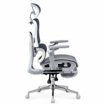 Scaun ergonomic de birou, sezut reglabil pe adancime, cotiere 5d, spatar si tetiera reglabile, suport picioare, mesh culoare gri